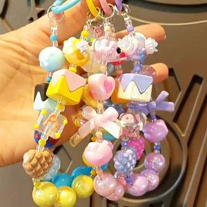 🔥 (FREE x1 Card) Cute Phone Lanyard Hand Strap Phone Pendant Key Chain-可爱风手提链手机挂链包包汽车钥匙链-HKT03