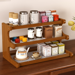 ชั้นวางของสำหรับโต๊ะทำงาน ชั้นวางของแบบรูขนาดเล็ก ชั้นวางเครื่องดื่มกาแฟ ชั้นวางของแบบ H-Frame สำหรับบ้านและสวน