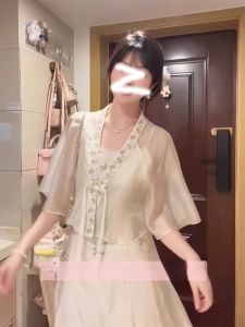 chaqi | Áo chống nắng vải voan nữ mùa hè Áo khoác ngoài dây đeo váy Áo len cardigan ngắn Áo che mỏng cổ chữ V Áo che mỏng bằng vải voan