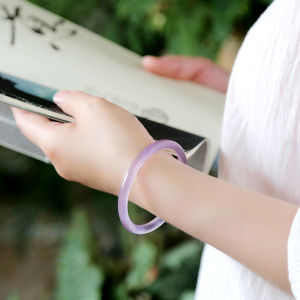 Purple Agate Bracelet Womens Violet Amethyst Jade Bracelet Fresh out Ethnic Style Natural Crystal Semi-Precious Stone Bracelet