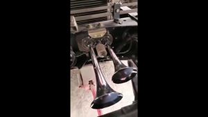 Compressor silve 24V 600DB Super Loud Black Dual Trumpet Electronically Controlled Car Air Horn for Cars Trucks Boats