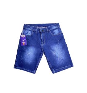 Laveno - Celana Jeans Pendek Pria Sobek Laser Pola Slimfit Melar