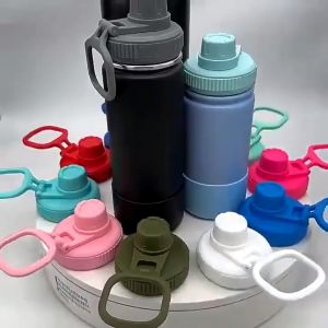 Cup Lid for Tumbler Water Bottle Handle Cover Tumbler Accessories 12oz-40oz Colored PP Plastic Sports Portable Bottle Lid