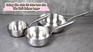 Chảo INOX 304 Cao Cấp 5 Lớp Liền Khối Có Miệng Rót Lager Size 18-20-24-26-28cm Chính Hãng KALPEN ĐỨC