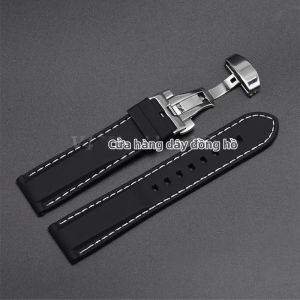 Dây Đeo Đồng Hồ Bằng Cao Su Silicon Chống Thấm Nước Phát Hành Nhanh 18mm-24mm Vòng Đeo Tay Thể Thao Nam Có Khóa Bướm Tương Thích Với Nhiều Loại Đồng Hồ Khác Nhau