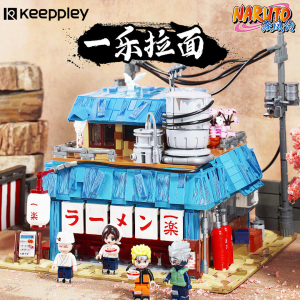Keeppley Naruto Ichiraku Ramen Noodle Shop Building Blocks Toy for Kids Ages 6 Years Old and Above