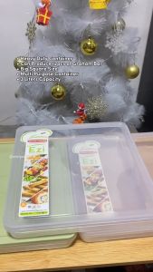Edepot 3/6pcs Set Graham Bar Plastic Container Packaging Food Storage with cover Tupperware Food Container