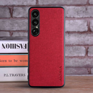 Case for Sony Xperia 1 VII Leather Master Hard Textile Leather Fashion Phone Cover Coqua for Sony Xperia 1 VII VI V IV III Case