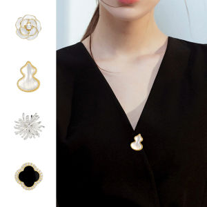 Elegant Gourd Collar Pin Fixed Clothing Accessory Premium Quality Mens Suit Lapel Brooch Fashionable Original Design Brass