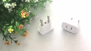 US to EU Travel Plug Adapter AC Power Outlet Converter for Europe UK Australia 2 Prong Type C International Wall Socket Adapto