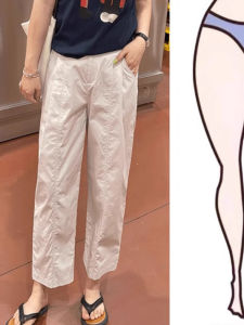 BINKAFENNY | High Waist Straight Leg Loose Fit Summer Casual Pants Women Plus Size Thinming Thin Style Long Trousers Korean Fashion