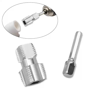 2 in 1 ดอกต๊าปเกลียว 1/2 นิ้ว 3/4 นิ้ว อุปกรณ์ต๊าปเกลียวท่อน้ํา สําหรับซ่อมแซมท่อน้ําแตกด้ ายความแข็งสูงสวมใส่-ต้านทานท่อ