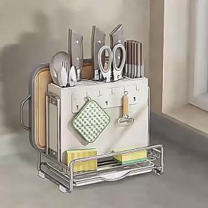 Multipurpose Utensil Storage Rack Stainless Steel