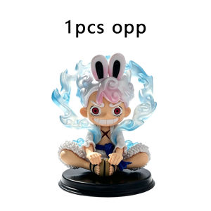 Bandai | Anime 15cm One Piece Figurine Sitting Posture Rabbit Nika Luffy Q-version Peripheral Trendy Toy PVC Model Ornament Gift In Stock