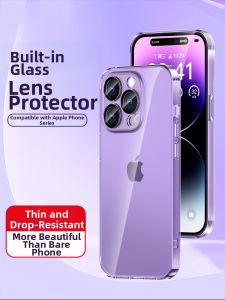RISEOUS | Transparent Shockproof Soft Silicone Case with Full Camera Protection for iPhone 16 15 Pro 13 Pro Max 14 Plus