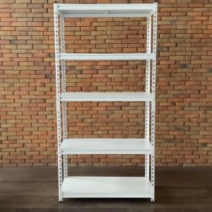 GALBA RACK Boltless Laminated Steel Storage Rack Adjustable Shelving 3/4/5 Layers Black/White 150kg