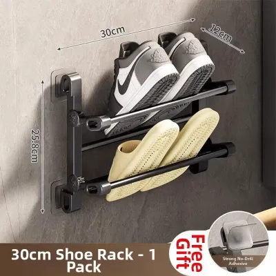 Folding Wall-Mounted Shoe Rack