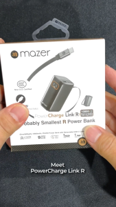 (CCC Certified) Mazer Powerbank 10000mAh PD45W Fast Charging Powerbank with USB-C Cable Lanyard