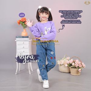 Setalan Anak Lucu Katun Jeans || Kyra Set #2 By Nia Rumaisha