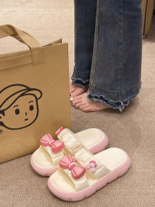 Slip-resistant Stylish Cute Bow Double Band Slippers
