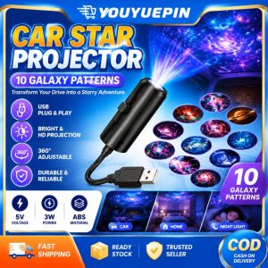Youyuepin 360 ° USB Máy chiếu sao Thiên Hà Đèn Phi Hành Gia đèn ngủ ánh trăng Xe Phòng Ngủ Trang Trí Nội Thất Xoay LED Môi Trường Xung Quanh ánh sáng tâm trạng