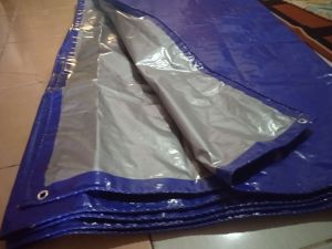 terpal lambaran ukuran 3x4 tipe A5 impor anti bocor warna biru silver bisa buat warung dan jemur padi