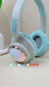 YDM67 Headset Bluetooth Wireless Headphone RGB Warna Warni Suara Jernih Stylish Ringan Nyaman