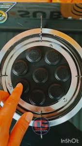 GASCOMP Kompor Tanam Kaca 8 Jet 2 Tungku Hemat Gas Tempered Glass dengan kaki Kitchenware