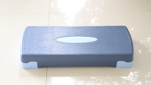 Aerobic Stepper Adjustable Height 2 Level Risers Workout Exercise Step Platform Trainer for Home Gym Exercise Fitness Workout LQMR