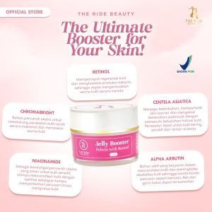 [ BEST SELER PELICIN DAPAT 2 ] THE RIDE BEAUTY PELICIN WAJAH JELLY BOSTER PELICIN  PENCERAH WAJAH AMPUH FLEK HITAM SUSAH PUTIH BPOM DISTRIBUTOR DEPOK