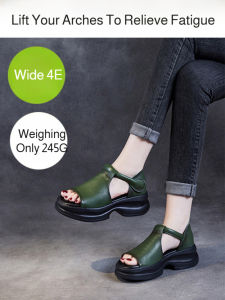 Open Toe Summer Wedge Sandals for Women Hollow Out Roman Shoes Platform Strap Comfortable Thick Bottom Casual Footwear