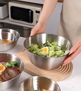 Higher Home Stainless Steel Bowl set Thickened Mixing Bowl Thick Baking Bowl Kitchen Cooking Bowl
