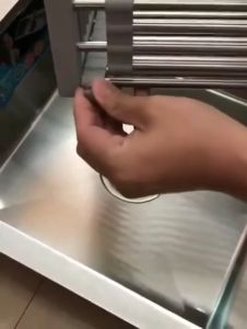 Stainless Steel Adjustable Sink Drain Basket Shelf Kitchen Dish Rack Drainer Tray Expandable Drying (V)