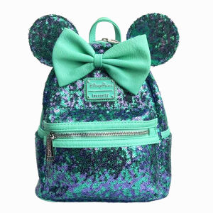 Loungefly Disney Chuột Mickey Ba Lô Da PU Dành Cho Nữ Mini Cosplay Thiết Kế Lâu Đài Giải Trí Du Lịch Bé Gái Schoolbag