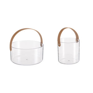 Moda Multifunctional Plastic Fruit Basket or Ice Bucket Transparent Storage Bucket