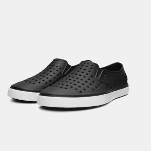 Giày nhựa lỗ mới nam nữ đi mưa đi biển Urban Chất liệu Eva siêu nhẹ chống nước giá tốt - Đen Trắng