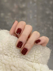 CHUBEISHI | Chinese Lion Red Festival Short Nails Stickers