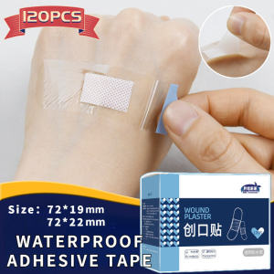 120PCS/BOX Band Aid Water Proof Transparent Invisible Hemostatic Patch 72*22mm/72*19mm Breathable Scar Tape