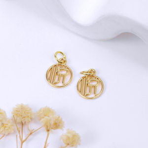 18K Gold Plated Color Retention Lucky Charm Small Pendant DIY Jewelry Earring Bracelet Necklace Alloy Fashion Accessories