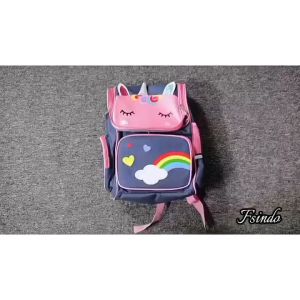 Tas Backpack Anak Motif Unicorn Pelangi SB1