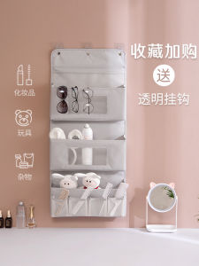 Wall-Mounted Multi-Layer Fabric Storage Bag Hanging Pocket Organizer Dormitory Storage Bag for Miscellaneous Items Oxford Cloth