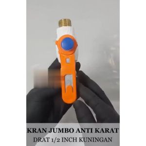 Keran Air Tembok 1/2 3/4 Inch Kran Jumbo PVC PRR Drat Kuningan Engkol