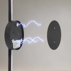 Magnetic Rechargeable LED Wall Lamp Black Gold Wireless 50CM Wall Sconce Battery‑Operated Light for Living Room Bedroom Hallway