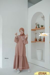 Baju Muslim Anak Perempuan Remaja Tanggung Orisabilaqu Gamis Izora Plus Pashmina