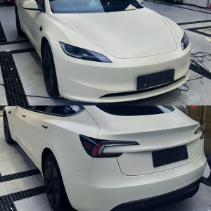 Car Sticker Matte Paper White Auto Color Change Vinyl Film PET Bubble Free Wrapping Car Accessories Self Adhesive Decals