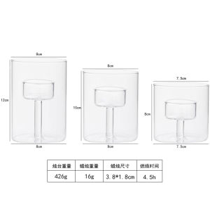 Đèn Cốc Thủy Tinh Không Khói Lãng Mạn Cho Tiệc Sinh Nhật Nhà Hàng Tây Ban Nha Mẫu Phòng Trang Trí Đồ Dùng Nhà Cửa Phong Cách Châu Âu