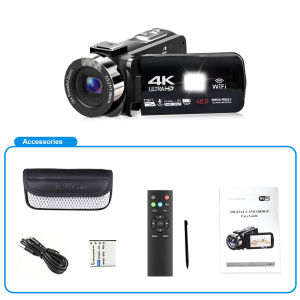 4K Digital Camera 48MP 60FPS Auto Focus 16X Zoom Camcorder New Recording Video Camera Handheld High Definition DV Camera
