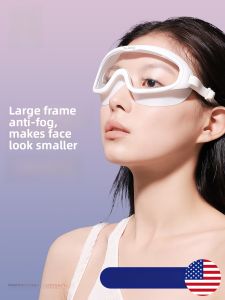 High Definition Anti-Fog Waterproof Large Frame Swimming Goggles for Women Diving Glasses Myopia with Prescription Special Equipment