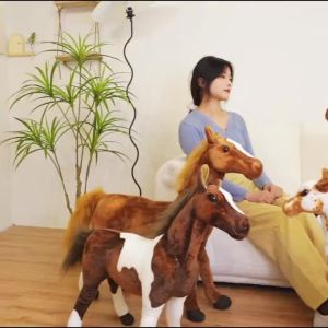 30cm Simulation Horse Plush Toys Cute Stuffed Animal Zebra Doll Soft Realistic Horse Toy Kids Girls Birthday Christmas Gift Deco