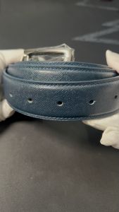 Thắt lưng Goodvibes dùng da  bò Taiga xanh Navy cao cấp bảo hành 24 tháng
